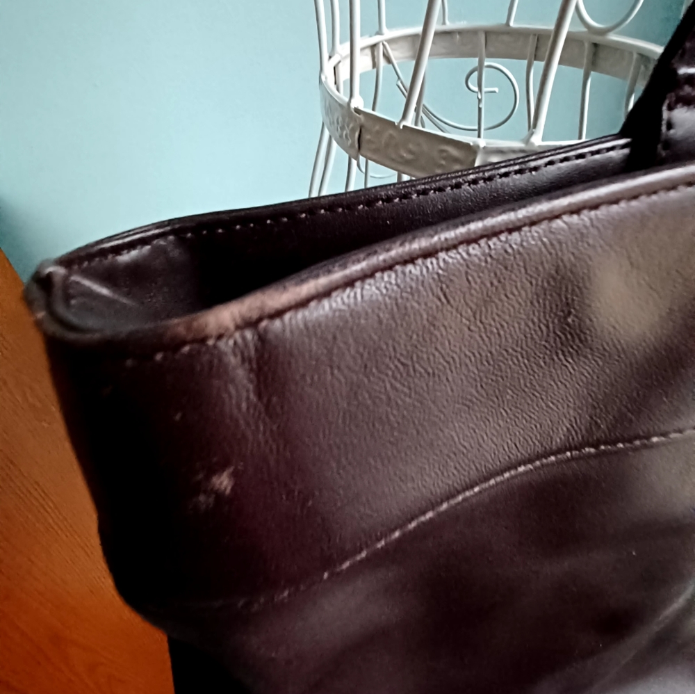 DKNY  Brown Faux Leather Tote Bag - Picture 8 of 10